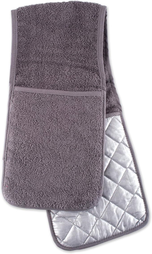 DII Basic Terry Collection 100% Cotton Quilted, Double Mitt by DII