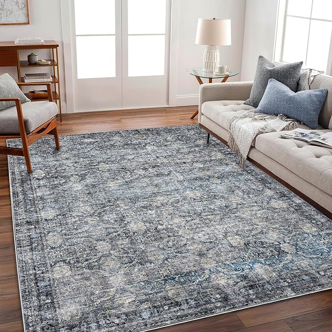 CHAMPLANT Washable Area Rug 4'x6' Traditional Floor Cover Foldable Thin Rugs - Image 2