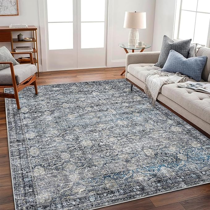 CHAMPLANT Area Rug 6'x9' Washable Vintage Traditional Floor Cover Thin Retro - Image 2