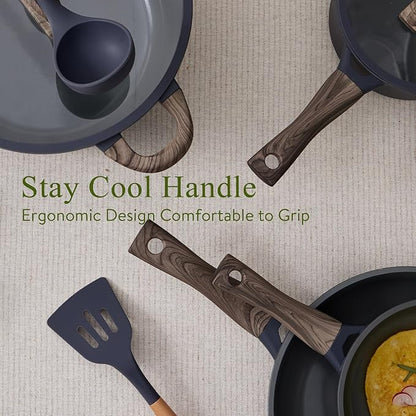 22Pcs Pots and Pans Set Non Stick Non-Toxic Ceramic Cookware Sets Nonstick - Image 8