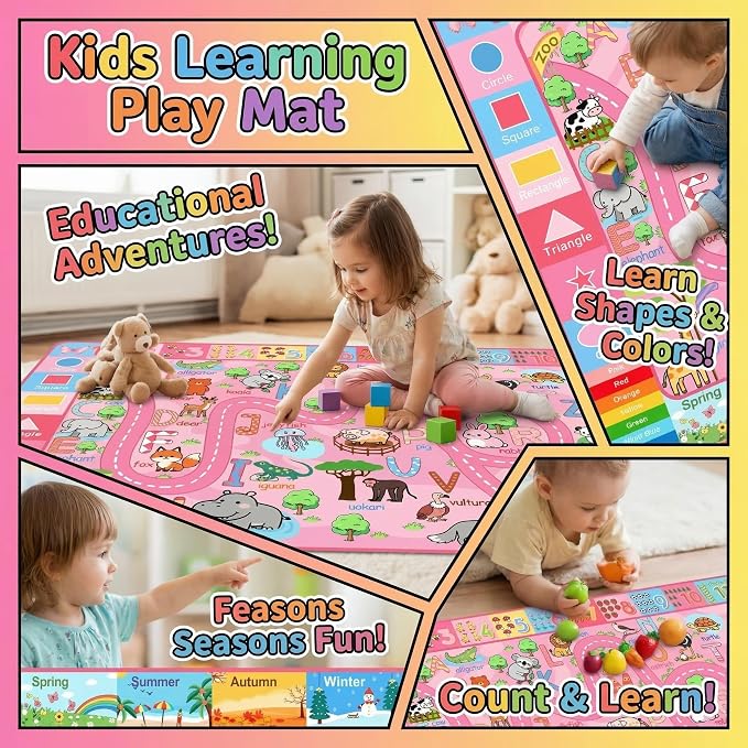 Alphabet Rug for Classroom, Kids Rugs for Playroom 3x5, Educational Area Rug - Image 4