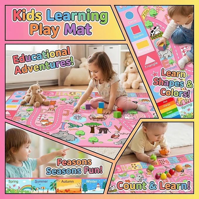 2.5x4 ft ABC Rug for Kids Room Nursery Classroom Rug, Kids Rugs for Playroom - Image 4