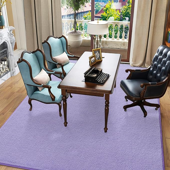 Pettop 4x6 ft Purple Area Rugs for Bedroom Living Room, Washable Memory Foam - Image 6
