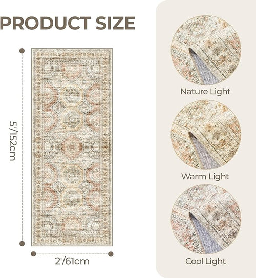 2x5 Rug Runner Washable for Entryway, Soft Bathroom Rugs - Image 2