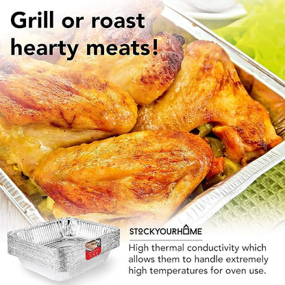 Stock Your Home Aluminum 9x13 Disposable Foil – Half Size Deep Steam Table - Image 6