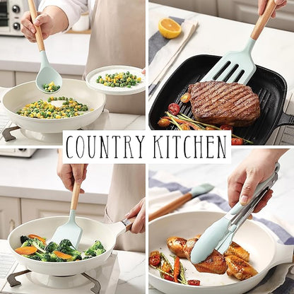 Country Kitchen Non Stick Silicone Utensil Set - Image 6