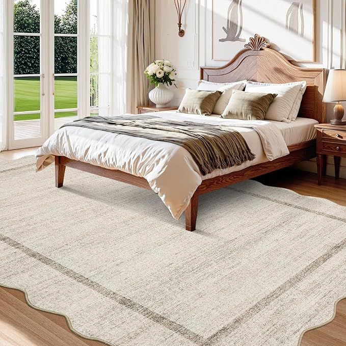 GarveeHome Scalloped Large Living Room Area Rug 6x9 - Image 3