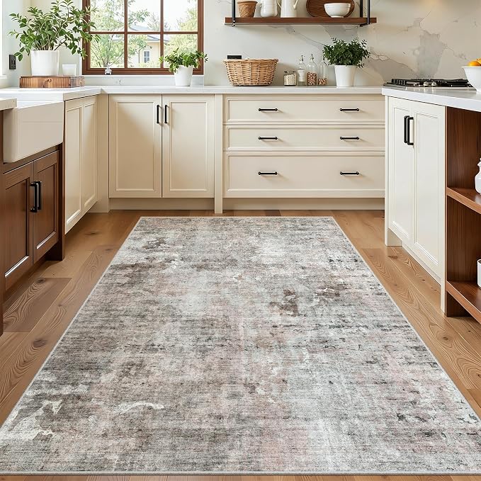 Soalmost Area Rugs 4x6 for Living Room, Vintage Washable Rugs for Dining Room by Soalmost