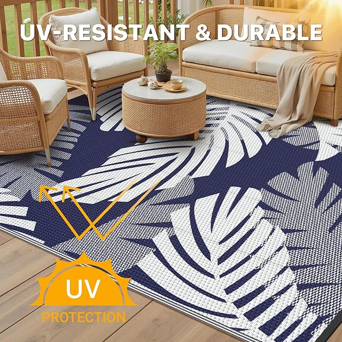 GENIMO Waterproof Outdoor Rug 5' x 8' - Image 4