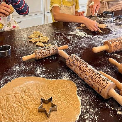 AZTEC Embossed Rolling Pin for Ceramic. Clay Roller and Ceramic Stamp for - Image 5