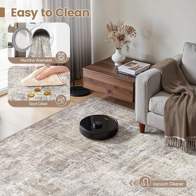 cotiled Washable 5x7 Area Rug for Living Room - Image 2