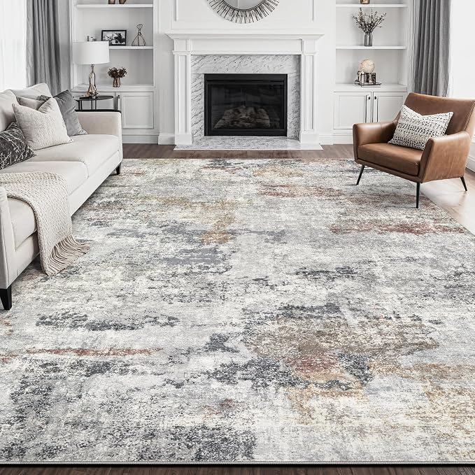 DMOYEST 8x10 Area Rug for Living Room, Washable & Non Slip Large Indoor Carpet by DMOYEST