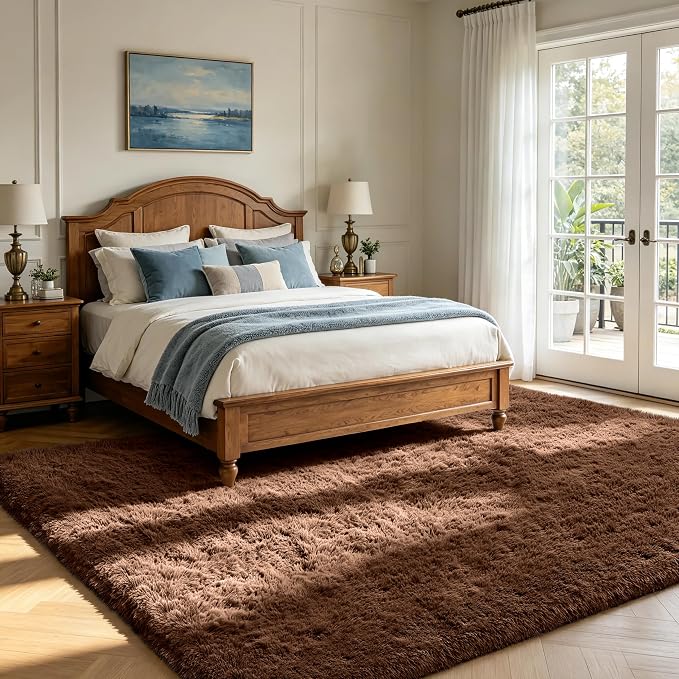 Shag Area Rugs for Bedroom Living Room, 5X8 Ultra Soft Fluffy Area Rugs for Dorm - Image 4