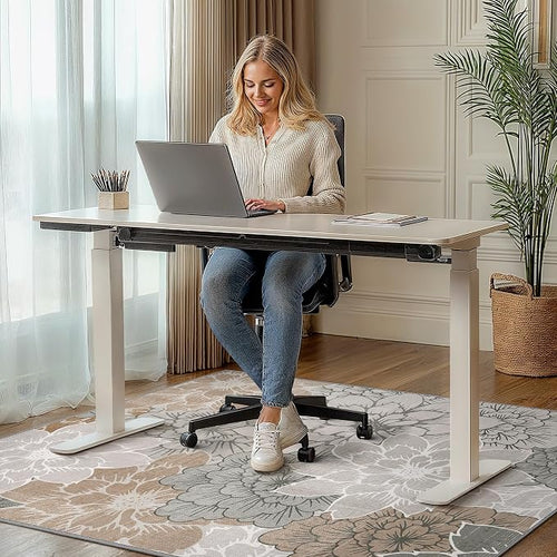 36"x60" Office Chair Mat for Hardwood Tile Floor, Under Desk Carpet Protector - Image 2