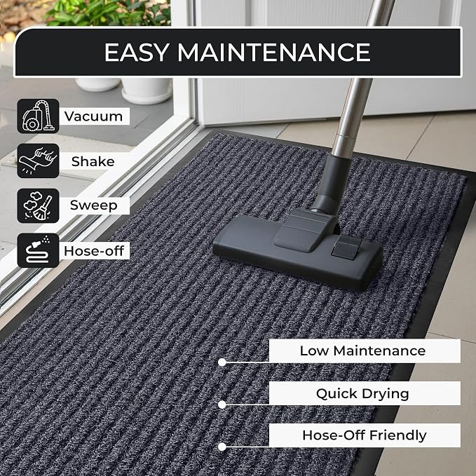 Commercial Door Mat 3'x16' Grey, Heavy Duty Industrial Floor Mat - Image 3