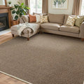 Faux Jute Area Rug 4'x6', Washable & Non-Slip, Taupe | 0.27" Low Pile Easy Jute by Unknown