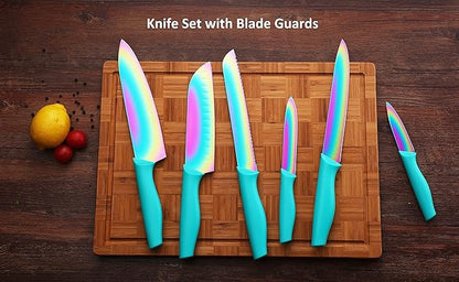 Knife Set with Spoons, KYA37B Knife Sets with Blade Guards and Measuring Spoons - Image 7