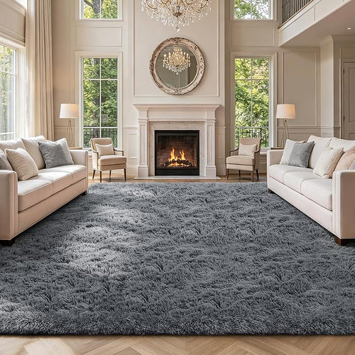 9X12 Large Area Rugs for Living Room Bedroom, Big Shag Rug for Bedroom Dorm by Boshengya