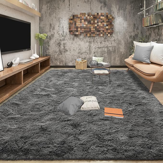 Tepook Fluffy Large Rugs for Living Room, 8x10 Area Rugs for Bedroom, Modern by Tepook