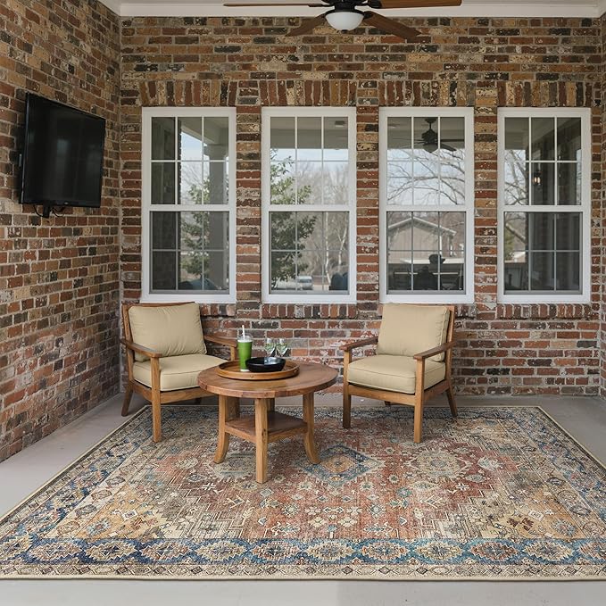 GENIMO Outdoor & Indoor Area Rug 4'x6', Waterproof, Non-Shedding, Easy Cleaning - Image 3
