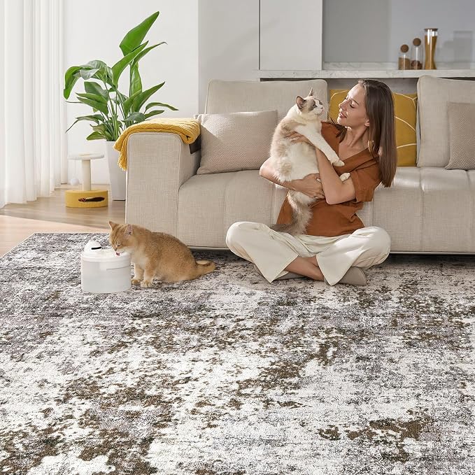 DMOYEST 9x12 Area Rug for Living Room, Washable & Non Slip Large Indoor Carpet - Image 6