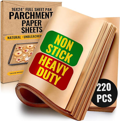 Full Sheet Pan 16 x 24 Inch Parchment Paper Baking Sheets by Baker’s Signature by BakersSignature