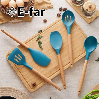 E-far Silicone Cooking Utensils Set, 5-Piece Kitchen Utensils Set - Image 7