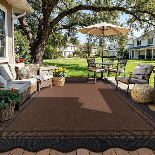 8x10 Scalloped Rug Easy Jute Washable Rug - Image 2