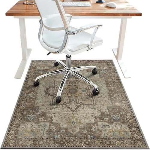 36"x48" Office Chair Mat for Hardwood Tile Floor, Under Desk Carpet Protector by BESBLEE