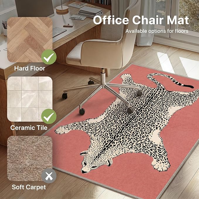 36"x60" Office Chair Mat for Hardwood Tile Floor, Under Desk Carpet Protector - Image 3