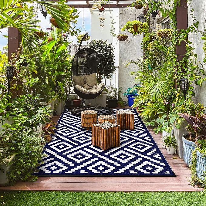 GENIMO Outdoor Rug 4'x6' Waterproof, Reversible Mats, Outdoor Area Rug - Image 3