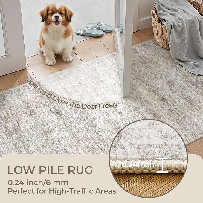 2x7 Runner Rug Non Slip, Thin Entryway Washable Rug - Image 6