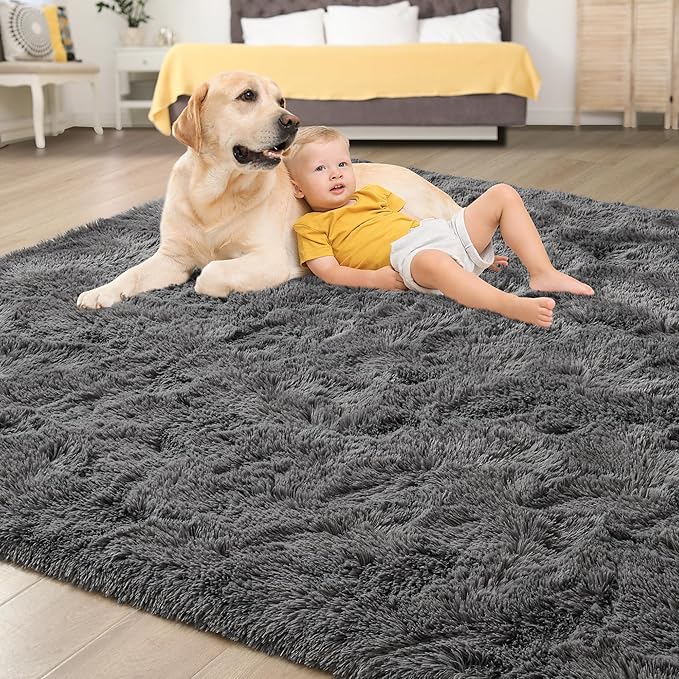 Tepook Fluffy Large Rugs for Living Room, 8x10 Area Rugs for Bedroom, Modern - Image 4