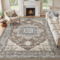 6x9 Area Rugs Living Room: Washable Vintage Rug Large Non-Slip Stain Resistant by JessibouAreaRug