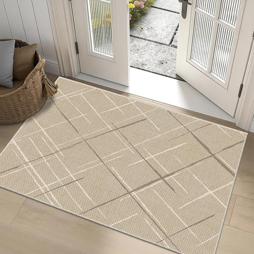 3x5 Area Rug Washable Entryway Rug Non Slip Modern Tear and Stain Resistance No by TTelephant