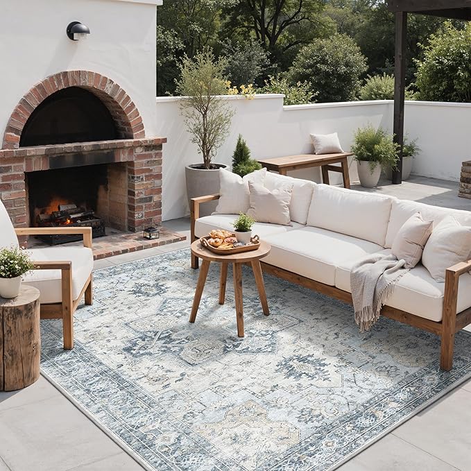 GENIMO Outdoor & Indoor Area Rug 4'x6', Waterproof, Non-Shedding, Easy Cleaning - Image 6