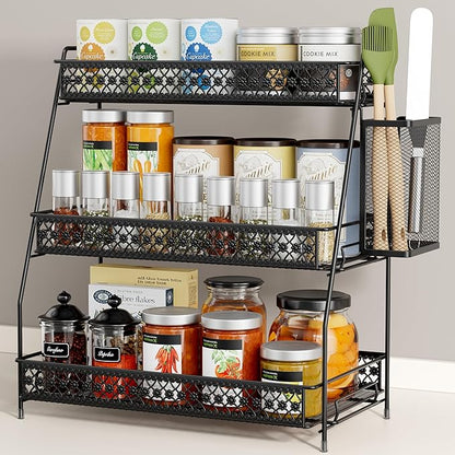 Vintage 3 Tier Spice Rack Organizer - Image 6