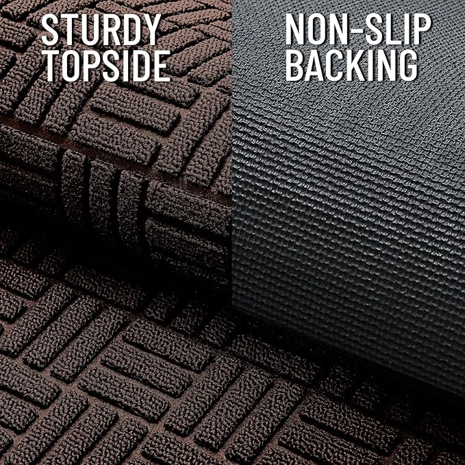 OLANLY Front Door Mat Outside Entrance 59x23, Heavy Duty Sturdy Natural Rubber - Image 4