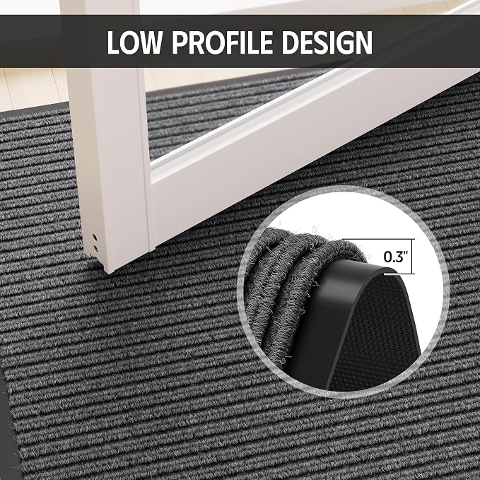 Front Door Mat, Non-Slip Welcome Mat, Absorbent & Dirt Resistant, Low Profile - Image 6