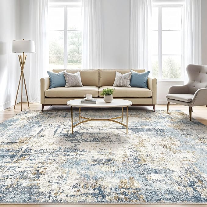 6x9 Area Rugs Washable Rug: Large Abstract Modern Soft Stain Resistant Indoor - Image 5