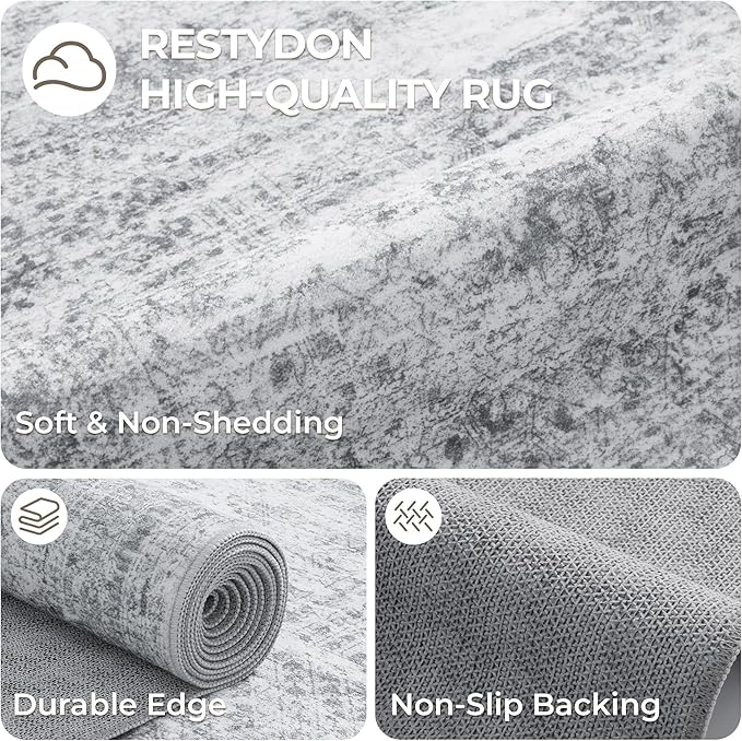 4x8 Rug for Bedroom, Wide Runner Rug for Hallway, Non Slip Washable Runner Rug - Image 7
