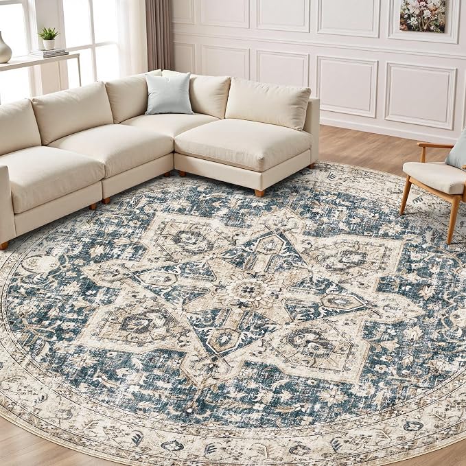 Tortania 10' Round Area Rug Living Room Rugs - Image 8