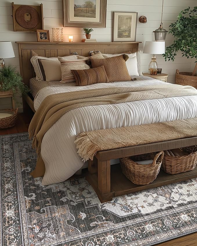 BEIMO Area Rugs 3x5 for Living Room Bedroom, Modern Vintage Boho Machine - Image 3