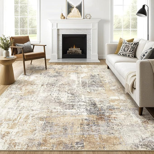 7x10 Area Rug Living Room: Washable Large Abstract Modern Soft Rugs Stain by LOONGRUG