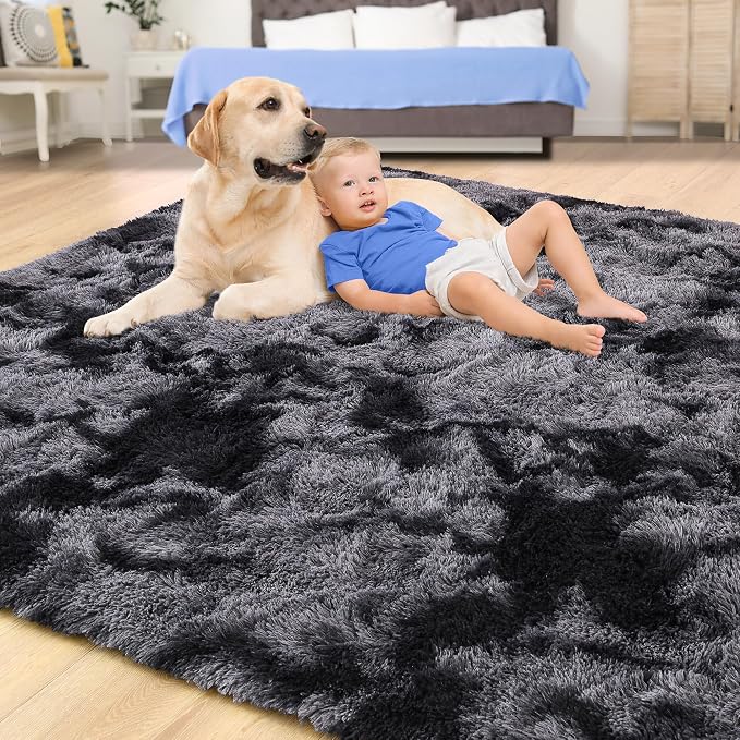 Tepook Soft Fluffy Rugs for Living Room, 5x7 Shaggy Area Rug for Bedroom - Image 4