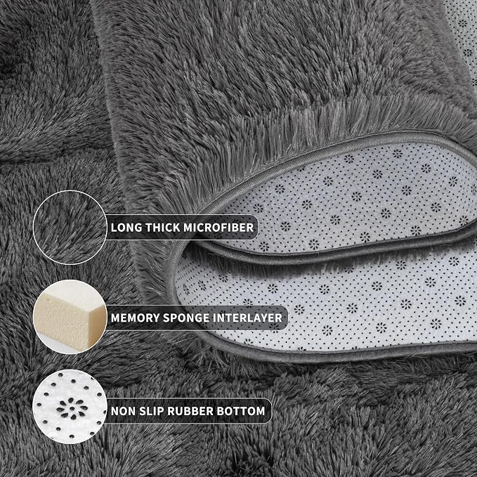 Tepook Area Rugs 9x12 for Living Room, Super Soft Fluffy Rugs for Bedroom - Image 5