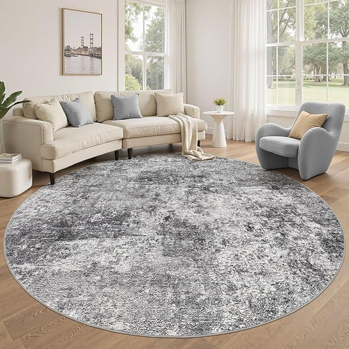 8ft Round Area Rug Living Room Rugs by DMOYEST