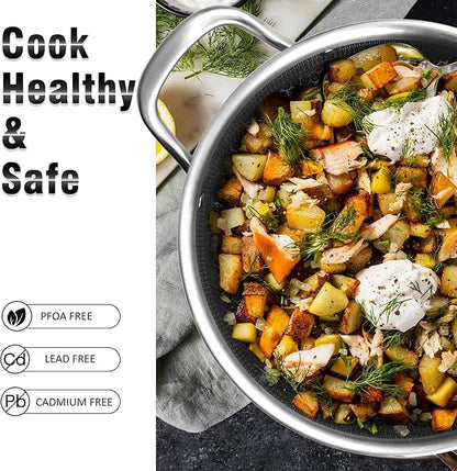 AuFranc™ Hybrid Nonstick 6 Quart Stainless Steel Stockpot - Image 3