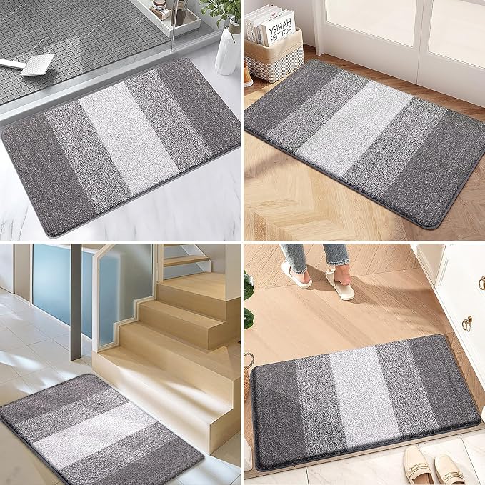 Kitinjoy Indoor Outdoor Door Mat, 40x24 Non-Slip Absorbent Dirt Trapper - Image 6