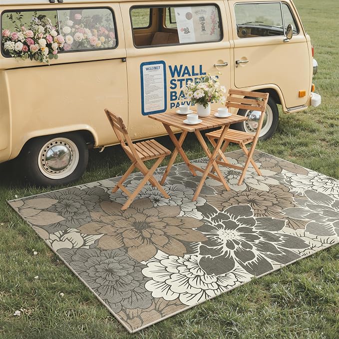 GENIMO Indoor Outdoor Area Rug 5'x8', Machine Washable Rugs - Image 3